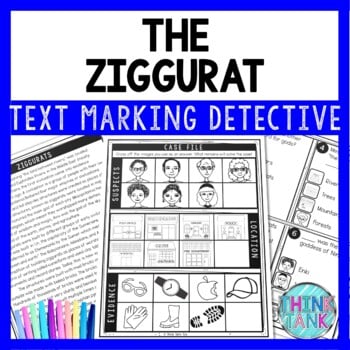 Ziggurats Ancient Mesopotamia Text Marking Detective Mystery - Reading Passages