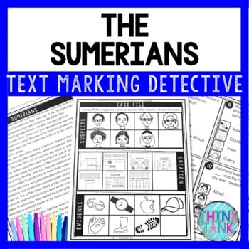 Sumerians of Mesopotamia Text Marking Detective Mystery - Reading Passages