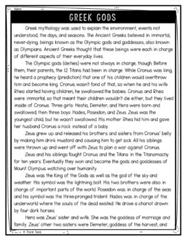 Greek Gods Text Marking Detective Mystery - Reading Passages - Greek Mythology - Image 2
