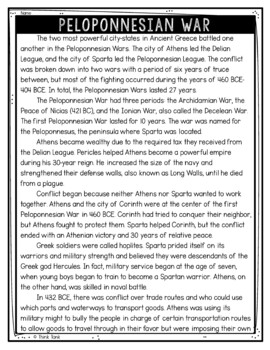 Peloponnesian Wars Text Marking Detective Mystery - Reading Passages - Image 2