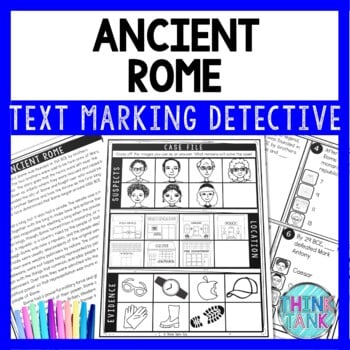 Ancient Rome Text Marking Detective Mystery - Reading Passages