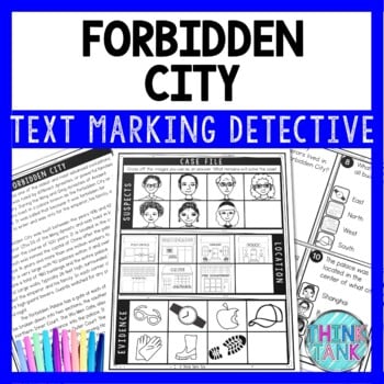 Forbidden City of Ancient China Text Marking Detective Mystery - Reading Passage