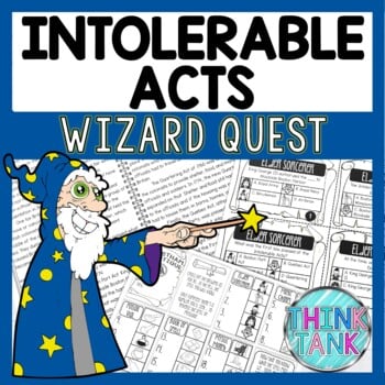 Intolerable Acts Close Reading Quest - Task Cards and Text Marking