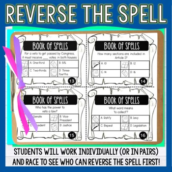 Legislative Branch Close Reading Quest - Task Cards and Text Marking - Image 4