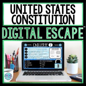 United States Constitution DIGITAL Escape Room - Breakout Activity