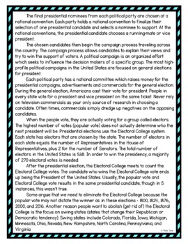 Presidential Elections DIGITAL Reading Passage & Questions Self Grading - Image 3