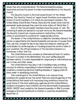 United Nations DIGITAL Reading Passage & Questions Self Grading - Image 3