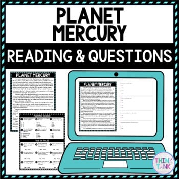Planet Mercury DIGITAL Reading Passage & Questions Self Grading