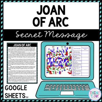 Joan of Arc Secret Message Activity For Google Sheets™