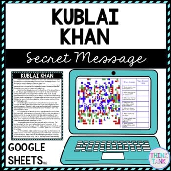 Kublai Khan Secret Message Activity For Google Sheets™