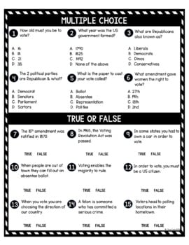 Voting Rights DIGITAL Reading Passage & Questions Self Grading - Image 4