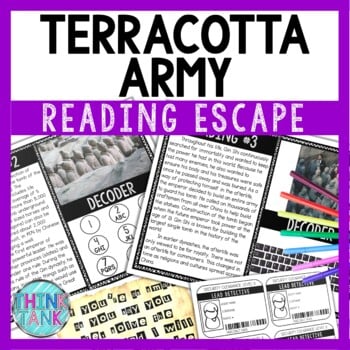 Terracotta Army Reading Comprehension and Puzzle Escape Room - Ancient China