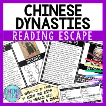 Chinese Dynasties and Emperors Reading and Puzzle Escape Room - Ancient China