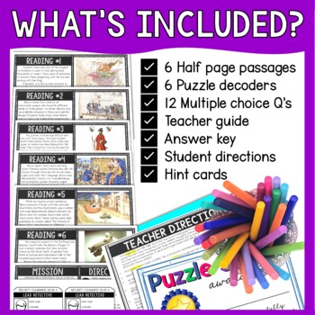 Marco Polo Reading Comprehension and Puzzle Escape Room - Ancient China - Image 2