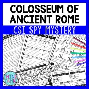 Colosseum of Ancient Rome Reading Comprehension CSI Spy Mystery - Close Reading
