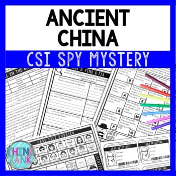 Ancient China Reading Comprehension CSI Spy Mystery - Close Reading