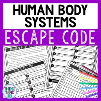 Human Body Systems Comprehension Code Escape Room - Close Reading Passage