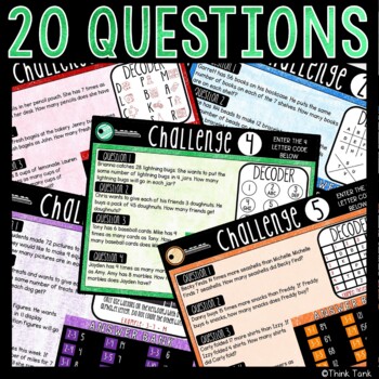 Multiplication and Division Word Problems DIGITAL Math Escape Room - Breakout - Image 4