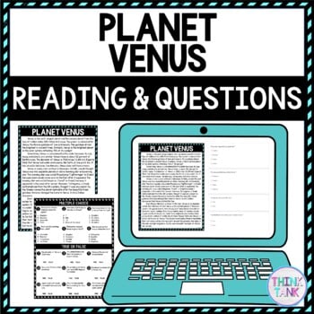 Planet Venus DIGITAL Reading Passage & Questions Self Grading