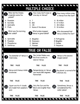 Planet Venus DIGITAL Reading Passage & Questions Self Grading - Image 4