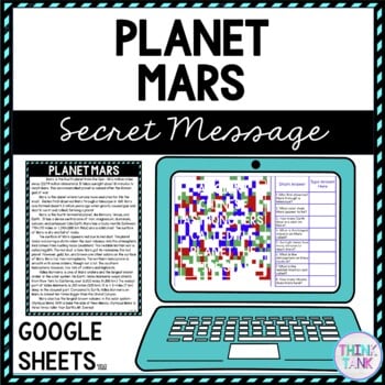 Planet Mars Secret Message Activity For Google Sheets™