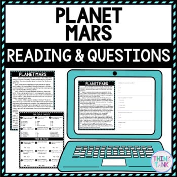 Planet Mars DIGITAL Reading Passage & Questions Self Grading
