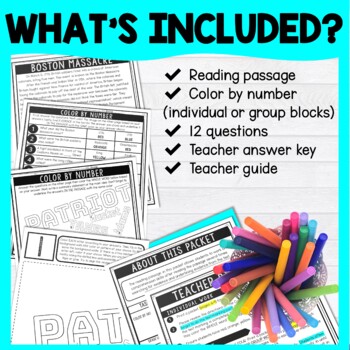 Boston Massacre Color by Number - Close Reading & Text Marking - Image 2