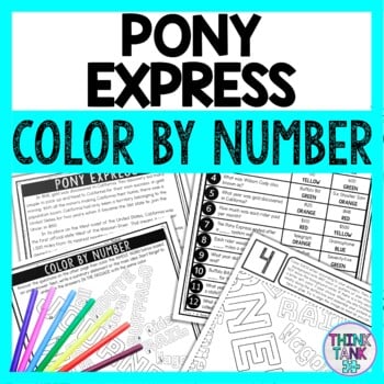 Pony Express Color by Number - Close Reading & Text Marking