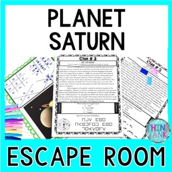 Planet Saturn ESCAPE ROOM Activity - Solar System