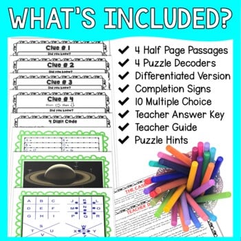 Planet Saturn ESCAPE ROOM Activity - Solar System - Image 3