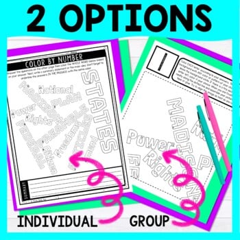U.S. Constitution Color by Number - Close Reading & Text Marking - Image 3