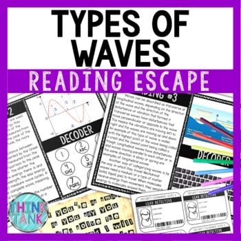 Types of Waves Reading Comprehension and Puzzle Escape Room