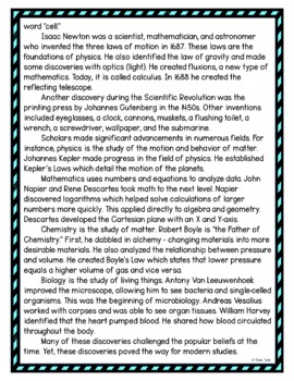 Scientific Revolution DIGITAL Reading Passage & Questions Self Grading - Image 3