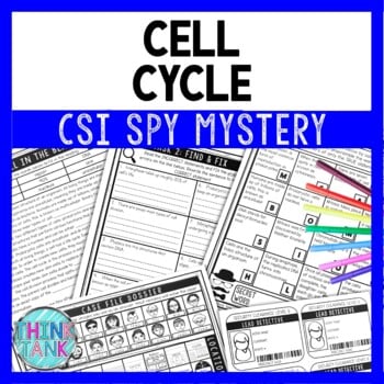 Cell Cycle Reading Comprehension CSI Spy Mystery - Close Reading