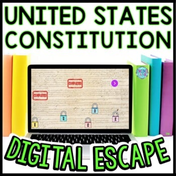 United States Constitution Interactive DIGITAL Escape Room and Puzzles