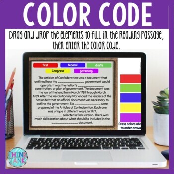 Articles of Confederation Interactive DIGITAL Escape Room - Reading and Puzzles - Image 2