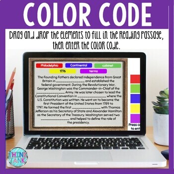 Founding Fathers Interactive DIGITAL Escape Room - Reading and Puzzles - Image 2