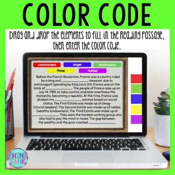 French Revolution Interactive DIGITAL Escape Room Reading and Puzzles - Image 2