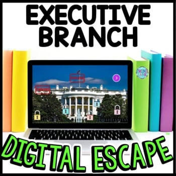 Executive Branch Interactive DIGITAL Escape Room Reading and Puzzles