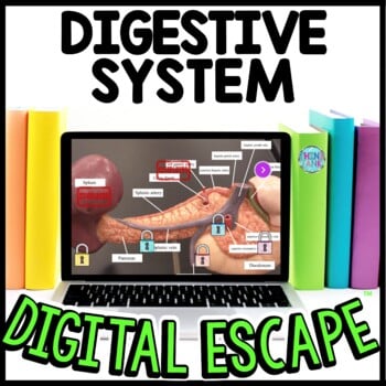 Digestive System Interactive DIGITAL Escape Room Reading and Puzzles