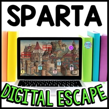 Sparta - Ancient Greece Interactive DIGITAL Escape Room Reading and Puzzles
