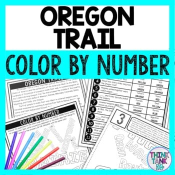 Oregon Trail Color by Number - Close Reading & Text Marking