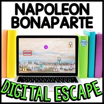 Napoleon Bonaparte Interactive DIGITAL Escape Room Reading and Puzzles