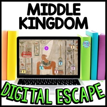 Middle Kingdom - Ancient Egypt Interactive DIGITAL Escape Room Reading Puzzles