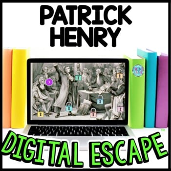Patrick Henry Interactive DIGITAL Escape Room Reading Puzzles Revolutionary War