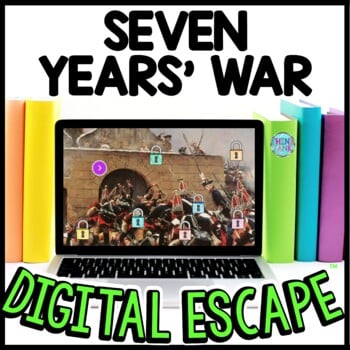 Seven Years War Interactive DIGITAL Escape Room Reading and Puzzles