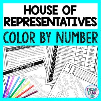 House of Representatives Color by Number - Close Reading & Text Marking