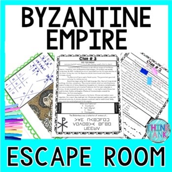 Byzantine Empire ESCAPE ROOM Activity - Reading comprehension - Middle Ages