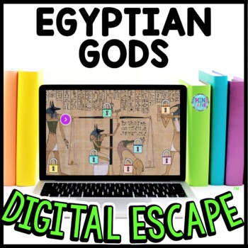 Egyptian Gods Interactive DIGITAL Escape Room Reading Puzzles - Ancient Egypt