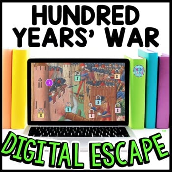 Hundred Years' War Interactive DIGITAL Escape Room Reading and Puzzles